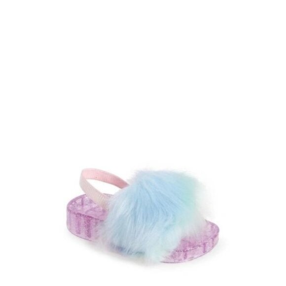 Tucker + Tate Hera Faux Fur Sandals in Purple Rainbow - Picture 1 of 6